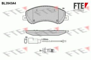 Колодки гальмівні (передні) Ford Transit 06- (RWD)