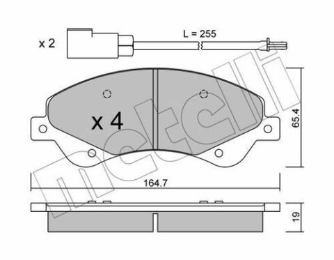 Тормозные колодки (передние) Ford Transit 06-14/Transit Connect 06-13 (+датчики)