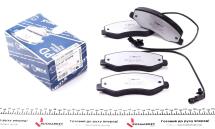 Колодки гальмівні (задні) Renault Master/Opel Movano 10- (спарка) (з датчиком)