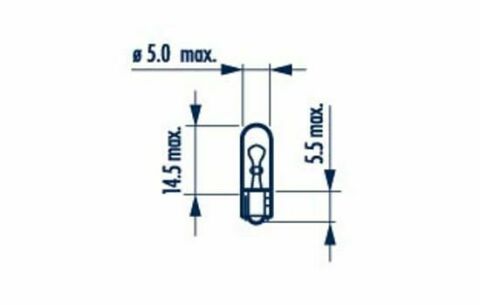 Автолампа W2.3W 12V 2.3W W2х4.6d (без цоколя)