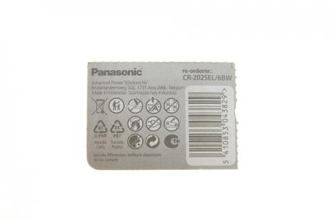 Батарейка Panasonic CR-2025EL