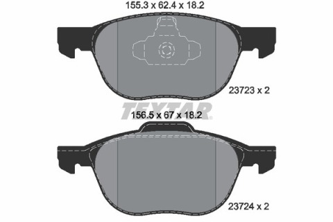 Колодки гальмівні (передні) Ford C-Max/Focus/Mazda 3/5 03- (Teves) Q+