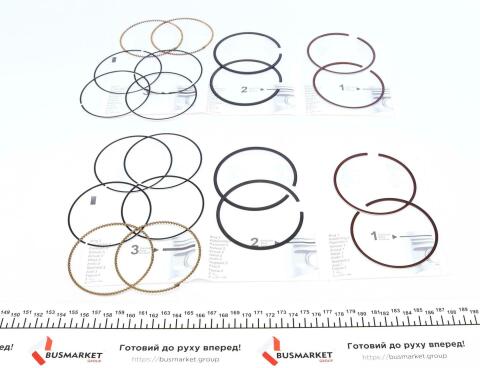 Кільця поршневі Chevrolet Lacetti 1.8 LDA (+0.50/81,00mm) (1.2x1.2x2.0) (к-кт 4 циліндра)