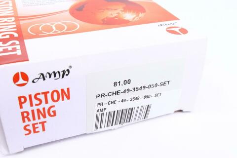 Кільця поршневі Chevrolet Lacetti 1.8 LDA (+0.50/81,00mm) (1.2x1.2x2.0) (к-кт 4 циліндра)