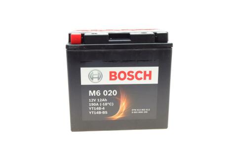 Аккумуляторная батарея 12Ah/190A (152x70x150/L+) (AGM) (мото) заменена 0986FA1320