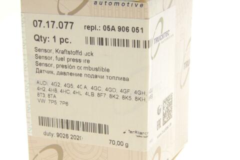 Датчик давления топлива Audi Q5/Q7/VW Touareg 3.0 TDI 07-18