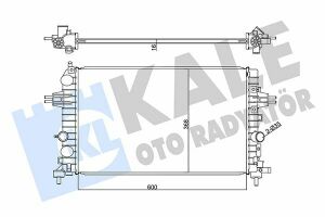 KALE OPEL Радиатор охлаждения Astra H,Zafira B 1.6/1.8