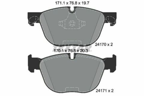 Колодки гальмівні (передні) BMW X5/X6 07- (Teves) Q+