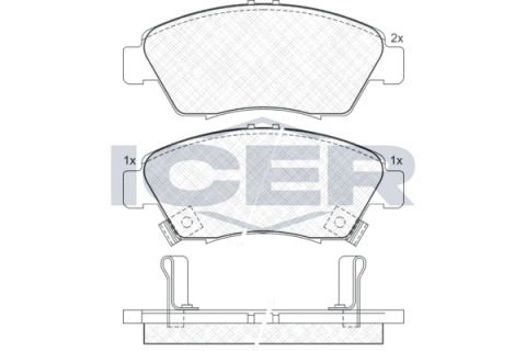 Колодки тормозные (передние) Honda Civic V/VI/VII 91-05/CRX III 92-98/Jazz 08-14