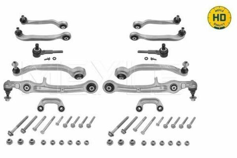 Комплект важелів підвіски (передньої) Audi A6 2.0-5.2 04-11 (з болтами)