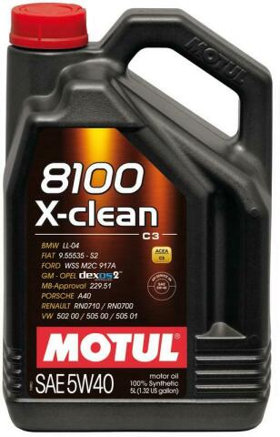 Моторна олива MOTUL X-clean 8100 5W-40, 5 літрів