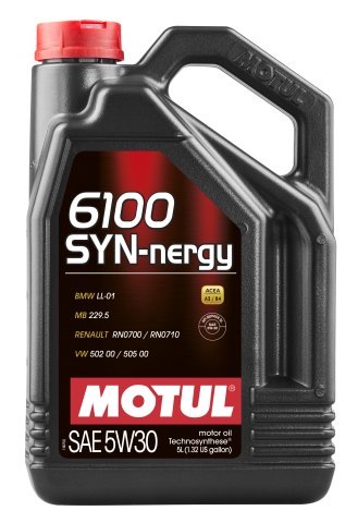 Масло 5W30 Syn-nergy 6100 (5L) (MB 229.5/Renault RN0710/RN0700/VW 502 00/505 00) замена на 838451