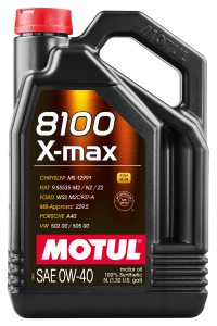 Моторна олива MOTUL 8100 X-max 0W-40, 5 літрів