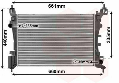 Радіатор охолодження Fiat Fiorino/Punto 1.2/1.4 08-