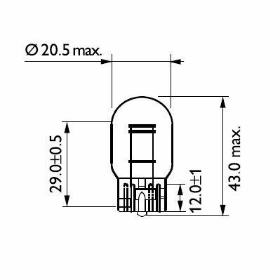 Лампа W21/5W 12V 21/5W W3X16q