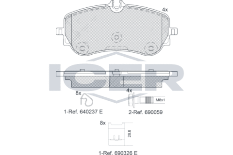 Тормозные колодки (задние) VW Crafter 16-/Amarok 10-/MAN TGE 16-