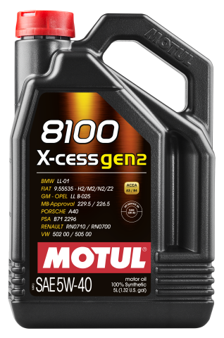 Моторное масло Motul 8100 X-cess gen2 5W-40, 5 литров