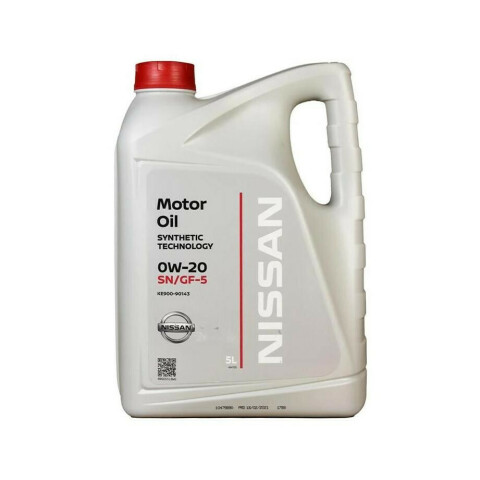 Моторна олива NISSAN Motor Oil SN/GF5 0W-20, 5 літрів