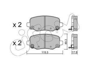 Тормозные колодки задние CHEROKEE 14-JEEP