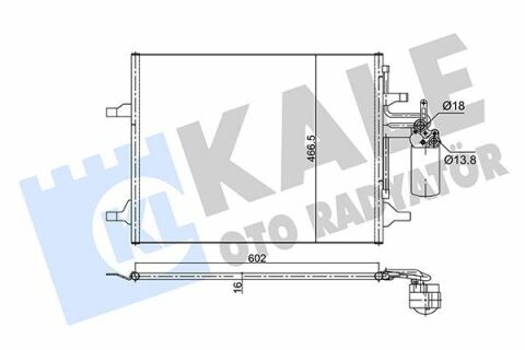 KALE VOLVO Радиатор кондиционера S60 II,V60,V70 III,XC60,XC70 II