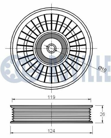 Ролик натяжной astra,vectra c, 2.0-3.0cdti