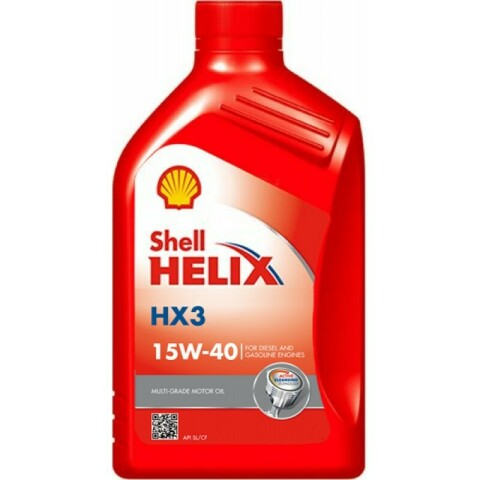Моторное масло SHELL Helix HX3 15W-40, 1 литр
