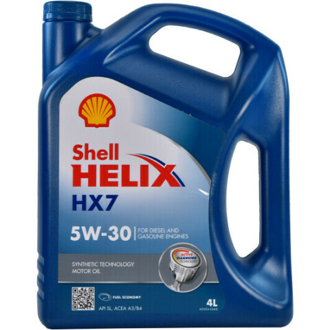 Моторна олива Shell Helix HX7 5W-30, 4 літри