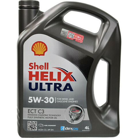 Моторное масло Shell Helix Ultra ECT C3 5W-30, 4 литра