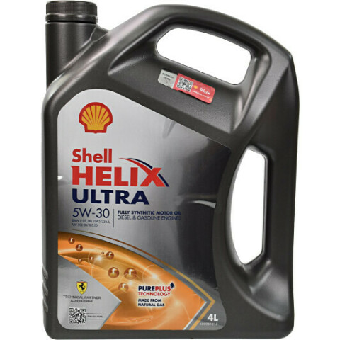 Моторное масло Shell Helix Ultra 5W-30, 4 литра