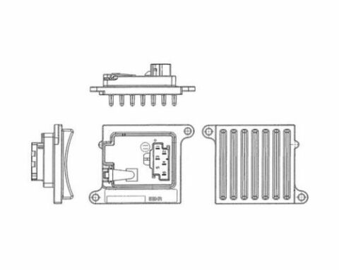 Реостат пічки W220/W221/W163 1.8-6.2 98-13 (зад/+AC)