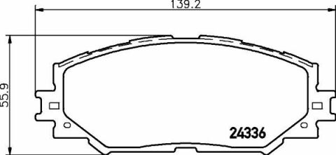 Тормозные колодки пер. Toyota RAV4 06- (139,1x56x17,5)