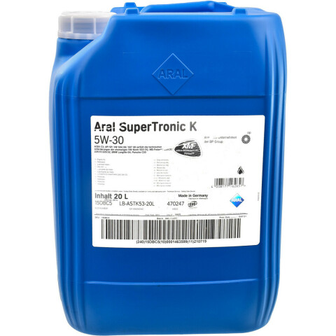 Масло 5W30 Super Tronic K (20 л) (VW504 00/507 00/MB229.51/229.52/229.31/229.52/BMW Longlife-04)