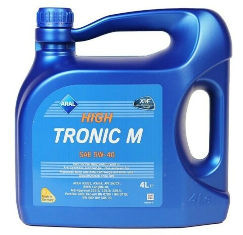 Моторна олива ARAL HighTronic M 5W-40, 4 літри Моторна олива ARAL HighTronic M 5W-40, 4 літри