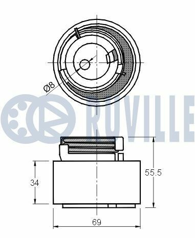 Ролик натяжной с5 2,7-3,7hdi 08-, peugeot 407/607