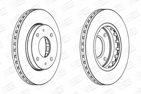 CHAMPION HYUNDAI Диск гальмівний передн. Matrix , Elantra 01-