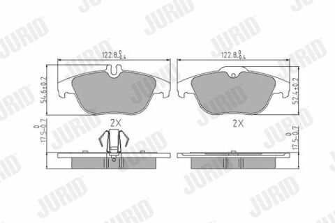 JURID Тормозные колодки зад. DB C204 07-