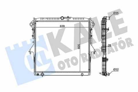 KALE FORD Радіатор охолодження Ranger 3.2TDCi 14-