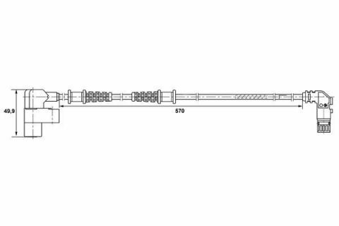 BOSCH DB Датчик ABS передн.лев.W168