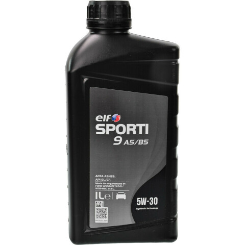 Моторное масло ELF SPORTI 9 A5/B5 5W-30, 1 литр