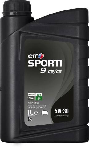 Моторное масло ELF SPORTI 9 C2/C3 5W-30, 1 литр