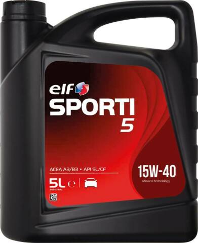 Моторна олива ELF SPORTI 5 15W-40, 5 літрів