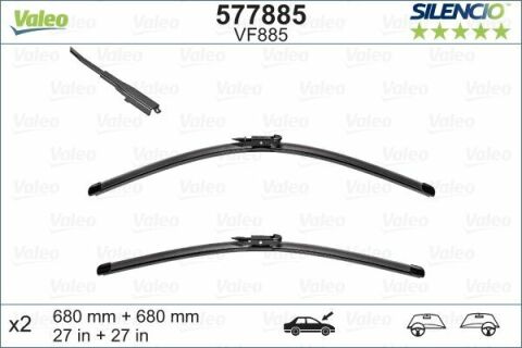 Щітки склоочисника безкаркасні (680/680mm) Ford Mondeo 14-