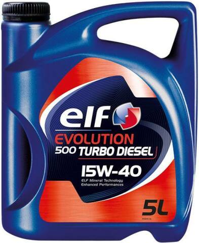 Моторное масло ELF EVOLUTION 500 TURBO DIESEL 15W-40, 5 литров