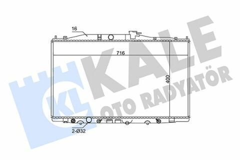 KALE HONDA Радіатор охолодження Accord VII 2.4 03-