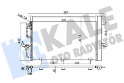KALE OPEL Радиатор кондиционера Astra H,Zafira B