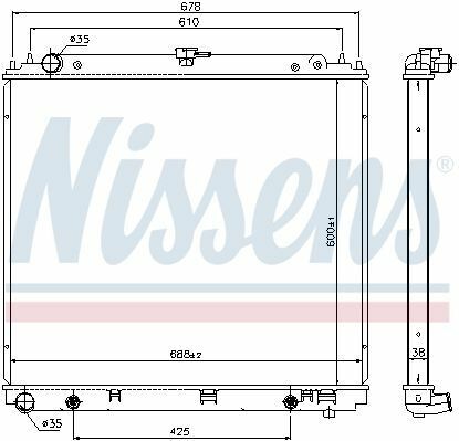 Радиатор NS NAVARA(05-)2.5 dCi(+)[OE 21460-EB30A]