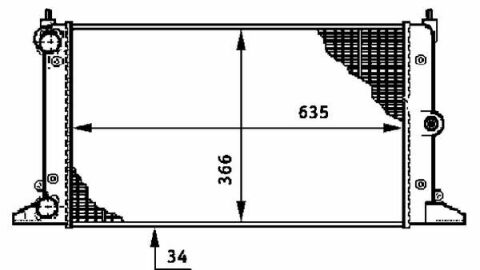 Радиатор охлаждения VW Sharan 95-10