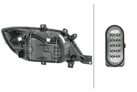 HELLA DB Фара основна з мотором регул.світла,H7/H3 PY21W W21/5W лев.Sprinter 13-