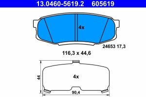 Колодки тормозные (задние) Toyota Land Cruiser Prado 09-/200/Sequoia/Tundra/Lexus LX 07-