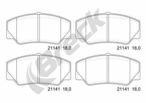 Колодки тормозные (передние) Ford Transit 85-92